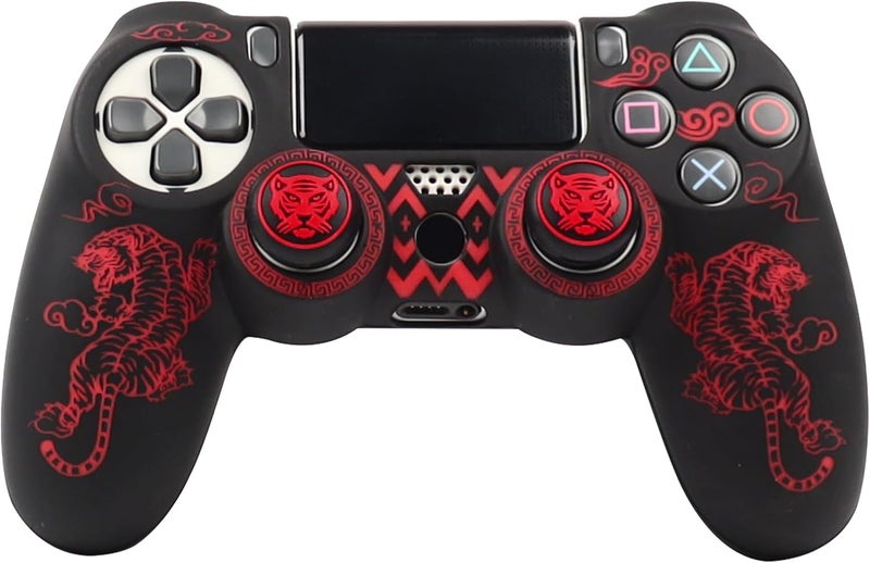 RALAN Tiger Design Controller Skin Cover with 2 Thumb Grips Compatible with PS4/Playstation 4 Slim/Pro Controller - Image 2